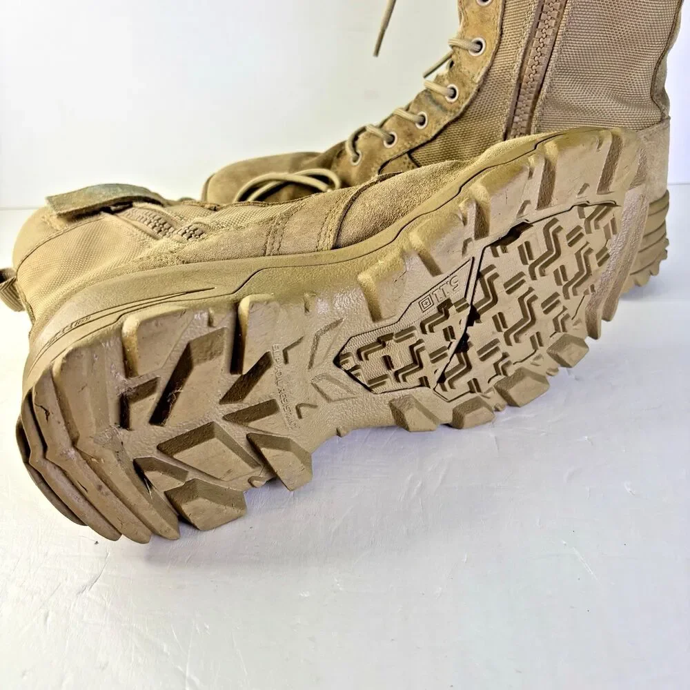 5.11 Tactical Tan Army Boots Men's Size 8.5 US 42 EU Speed 3.0 Desert 120 Coyote
